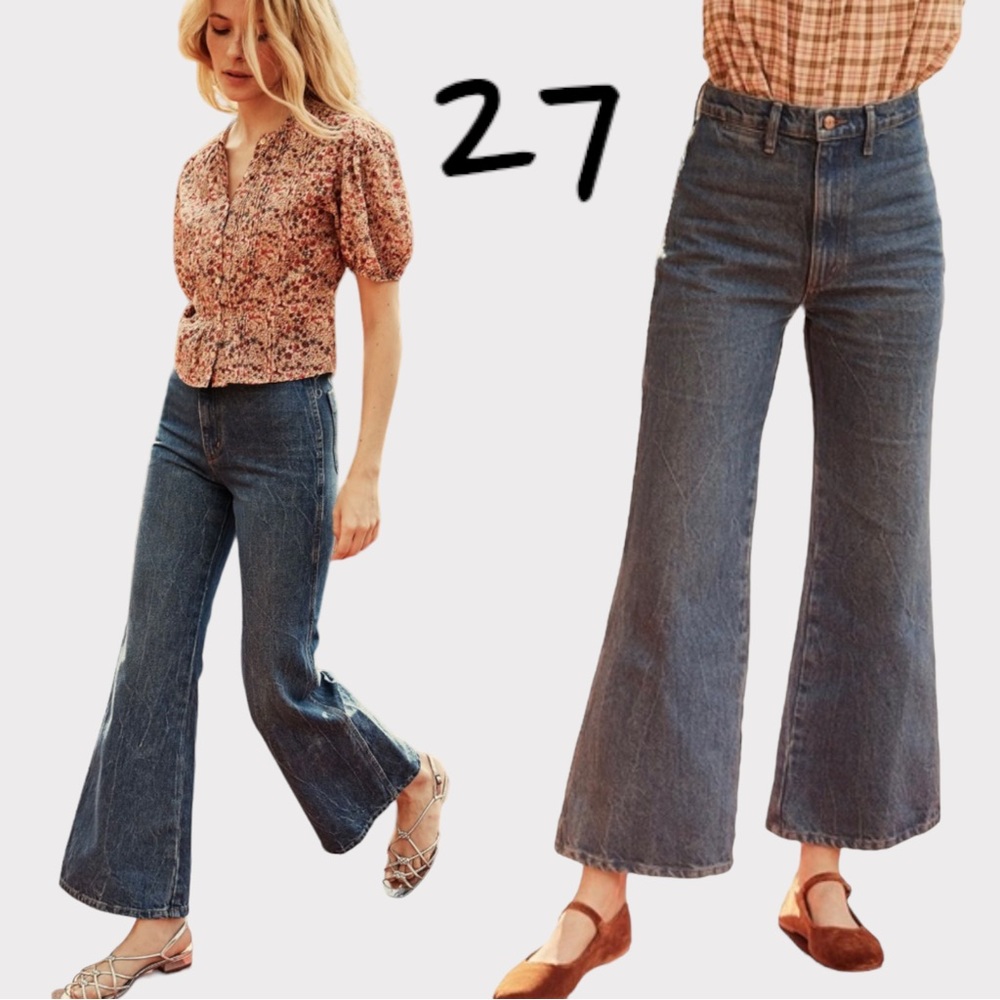 NWOT Doen Womens Vintage Melody High Rise Flare Denim Jeans Size 27